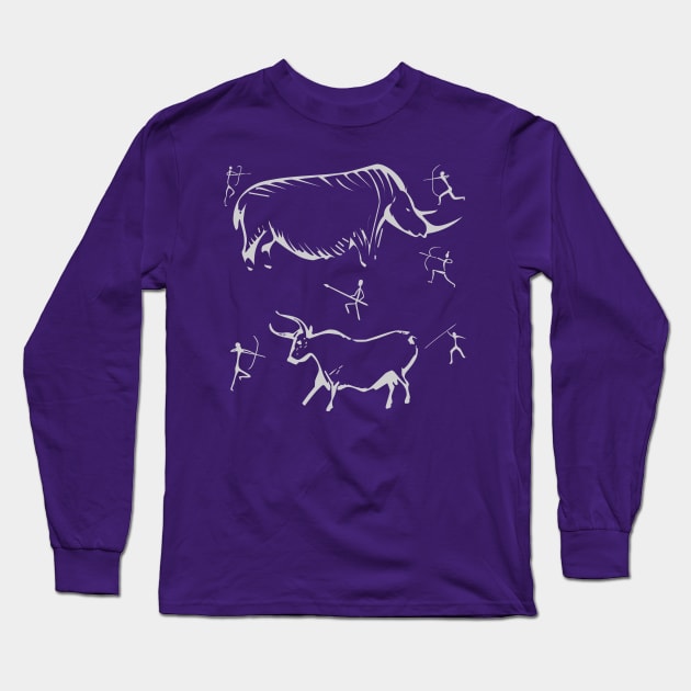 Cave Art Long Sleeve T-Shirt by MonkeyKing